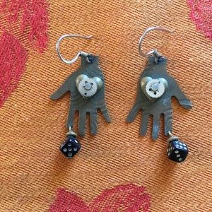 Handmade earrings from New Orleans artist